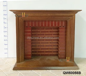 Wholesale Dollhouse Miniature Wooden Furniture Fireplace With