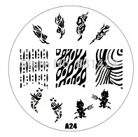 2015 new A Series A24 Nail Art Polish DIY Stamping Plates Image Templates Nail Stamp Stencil