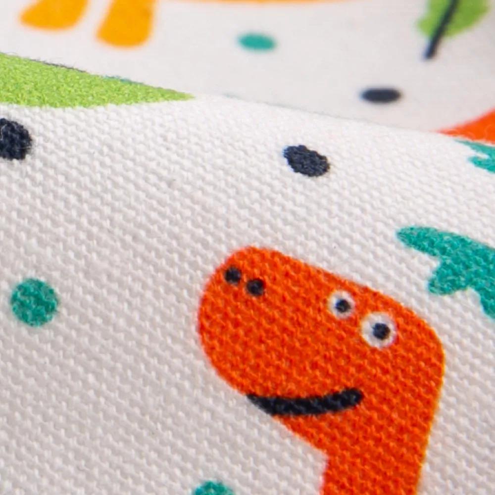 Dinosaur cartoon custom printed 100% cotton canvas fabric