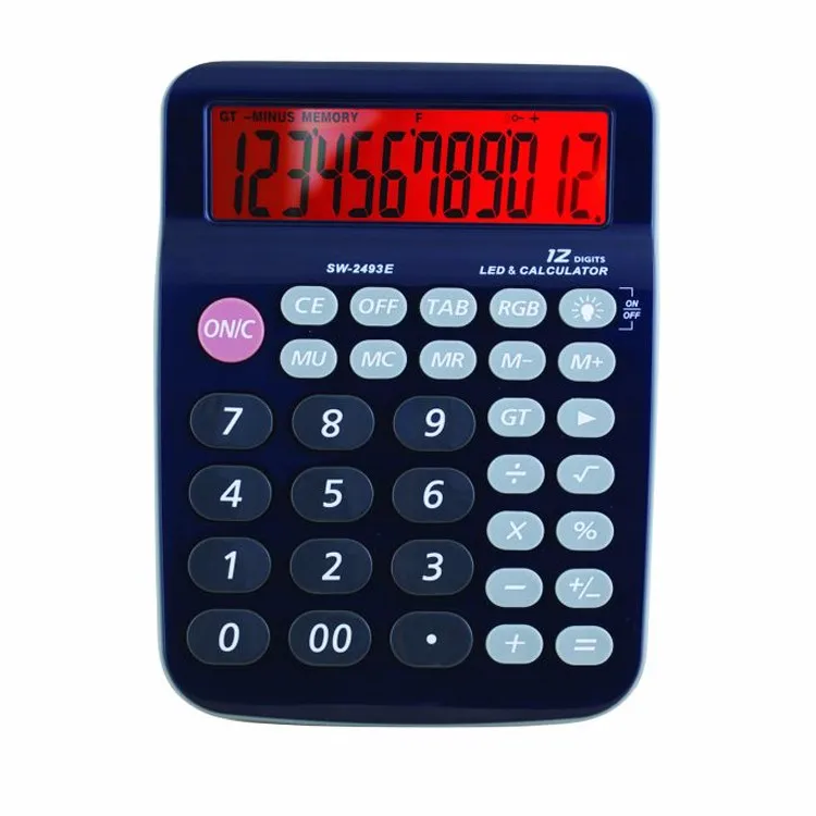 Promotional Gift Desktop Calculators Multi Color Led Backlight For