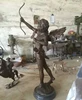 Outdoor sculpture bronze cupid sculpture with bow arrow