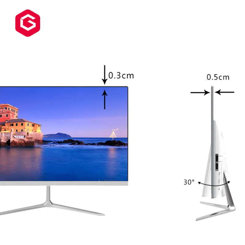 All In One Gaming Pc 23.8" Business Desktop Monitor Computer I3 I5 I7