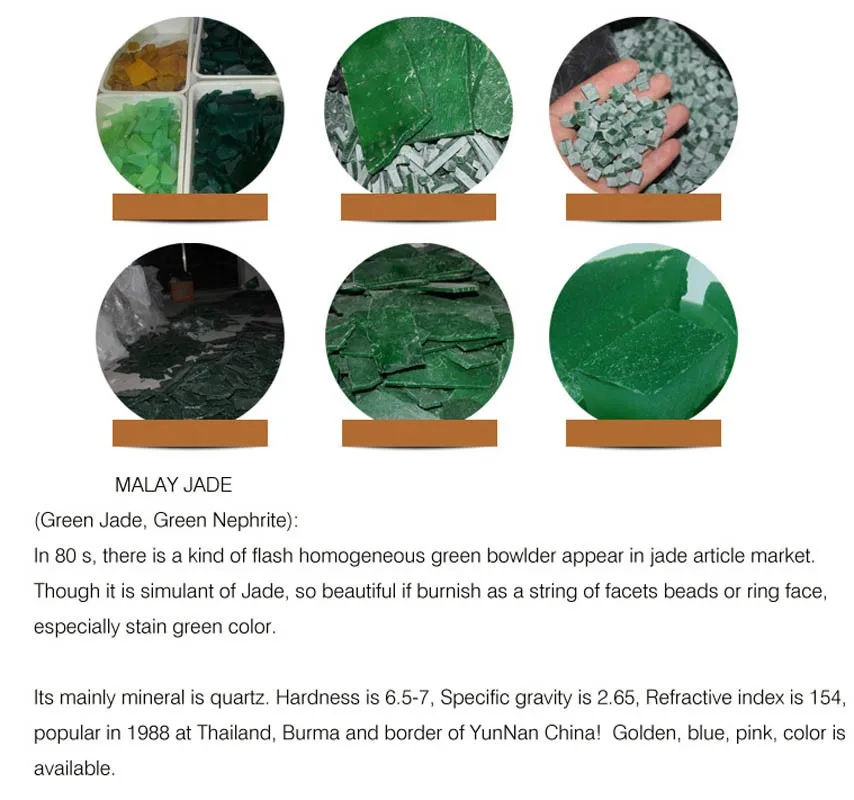 Green Jade Nephrite long triangle cabochon 45x18mm