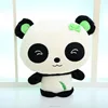 Wholesale china cheap cute white black panda plush toy with red bow stuffed animals