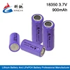Hong Kong Factory Supplying Rechargeable 900mAh 3.7v icr 18350 Battery