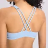 Women's Hight Support Active Fitness Yoga Plunge Fastening Racerback Sports Bra