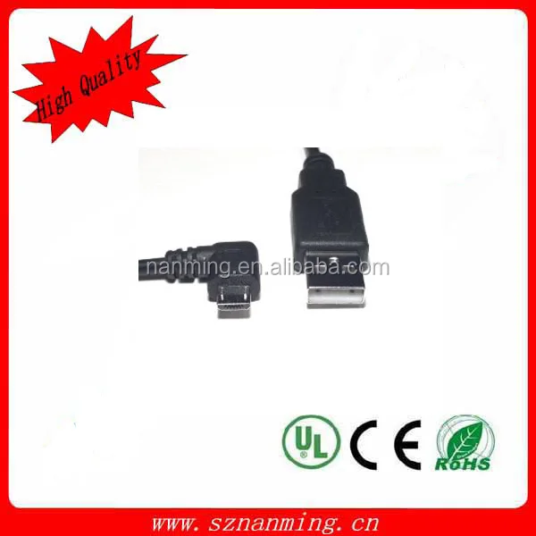 Micro USB Cable Type A Male to Right Angle Micro B Male - ANKUX.COM