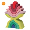 Wooden Elements of Nature Rainbow Blocks Toy Stacking for Kids Building Learning Educational Toys Creative Recognition puzzle
