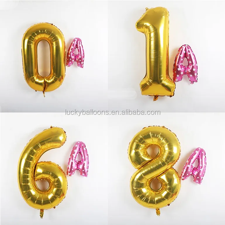 Wholesale Inflating Helium Self Sealing Balloon 40 Inch Foil Number