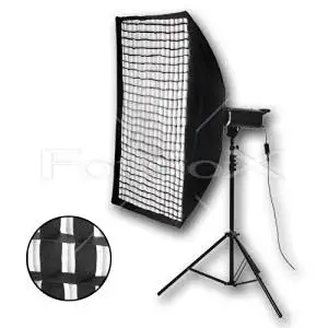 Fotodiox Pro 32x48" Softbox for Studio Strobe/Flash with Soft Diffuser and Dedicated Speedring and Eggcrate (2x2x1.5" Grid), for Norman Series 900, LH2000, LH2400, IL2500 Illuminator Strobe Flash Light