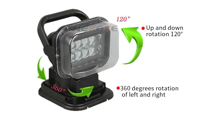 Remote Control Work light Fog Lamps 50W Auto Wireless LED Search Spot Light