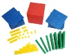 Kid toys Colorful plastic number cube base ten block Convex surface Base 10 sets 131pcs math learning resources