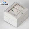 British Type Durable IP55 Double Control electrical Waterproof Switch Socket