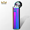 Newest Arrival Custom Logo Cylinder X Beam USB Rechargeable Double Arc Metal Pipe Lighters