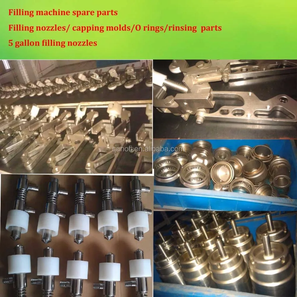 5 gallon filling machine capping parts, 3in1 monoblock filling