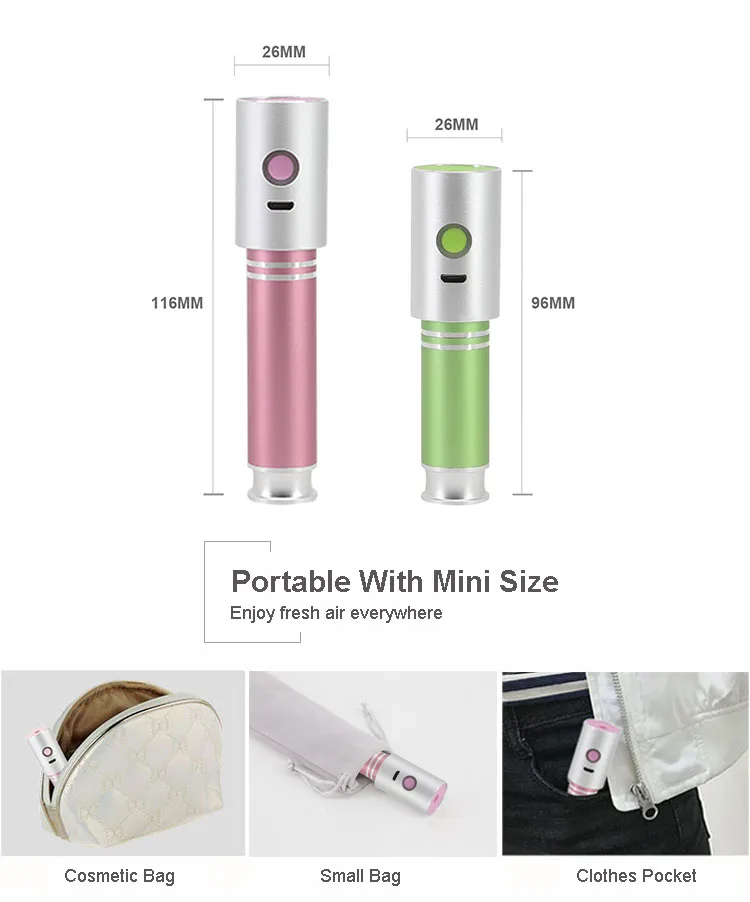  Handheld skin care beauty equipment nano ionic spa high frequency manual facial nano steamer