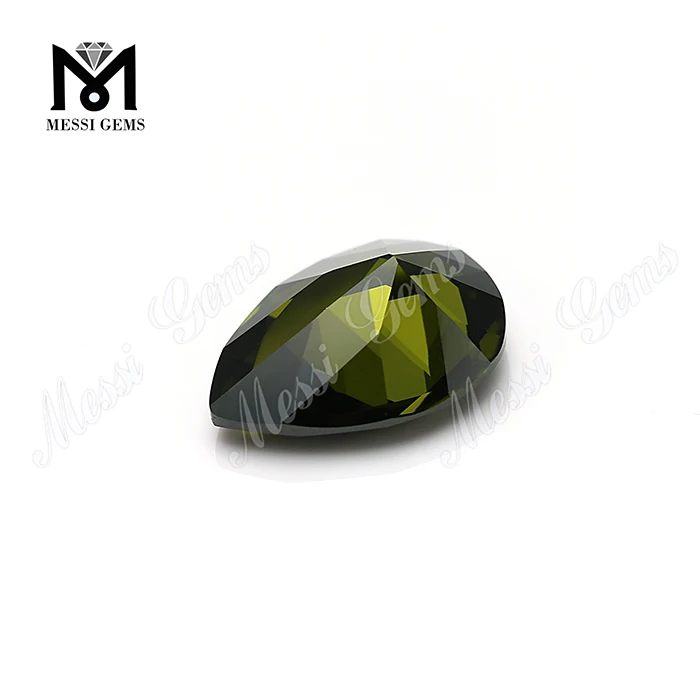 Pera Cut 8x12mm Top Quality Olive Cubic Zirconia em pedras preciosas soltas