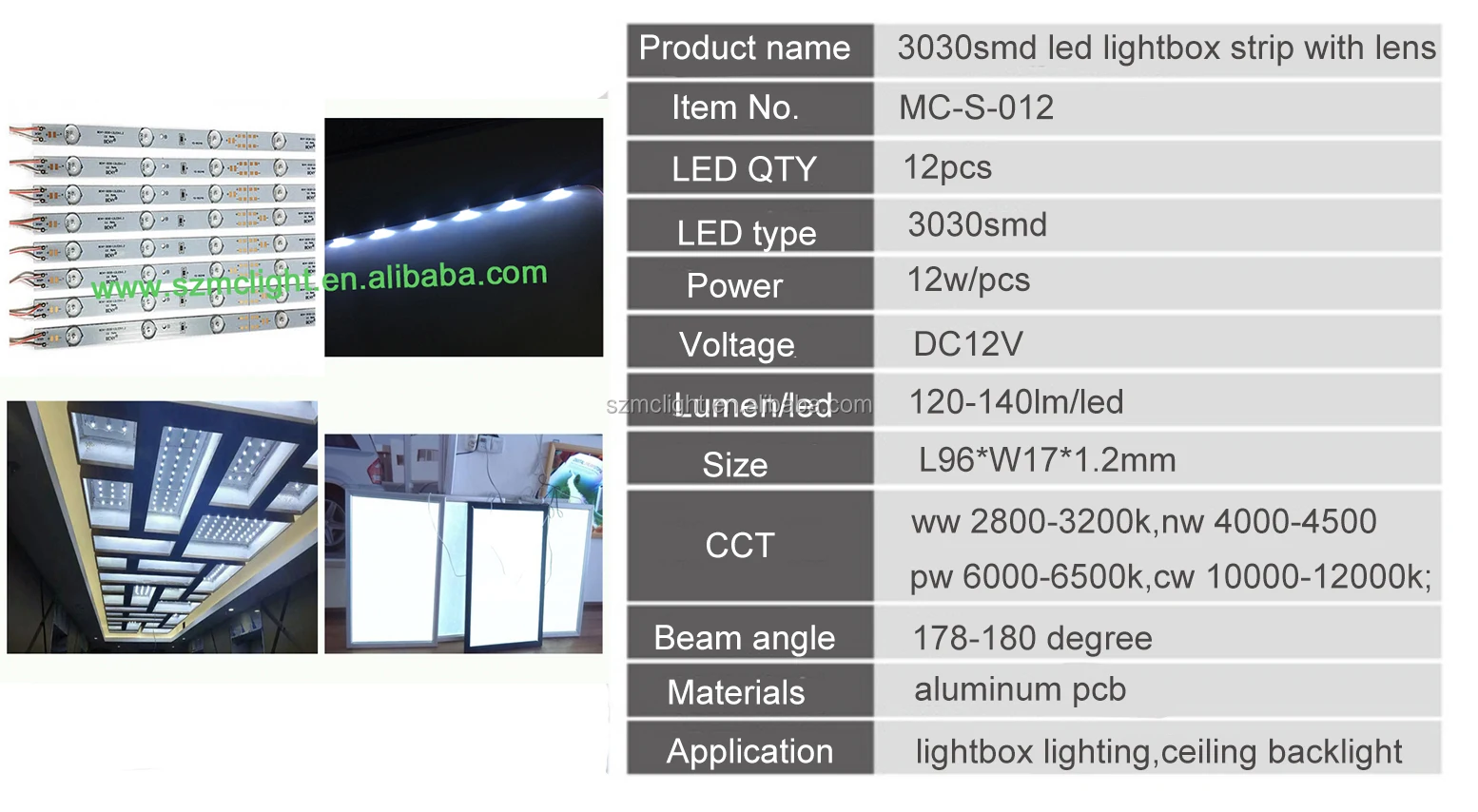 Backlight Light Box Led Strip Light Bar Smd2835 3030 Led Lattice