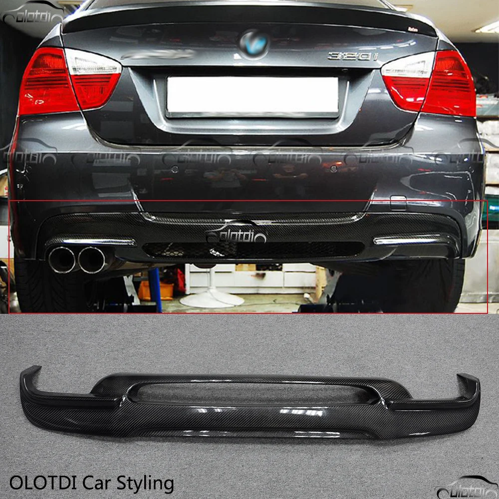 Carbon Fiber D Style Rear Bumper Lip Protector Diffuser For Bmw Series E Olotdi