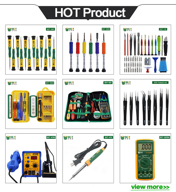 BST-878D CE Certificate 2 In 1 Soldering Station Hot Air Gun Nozzle Temperature Adjustable Heat Gun