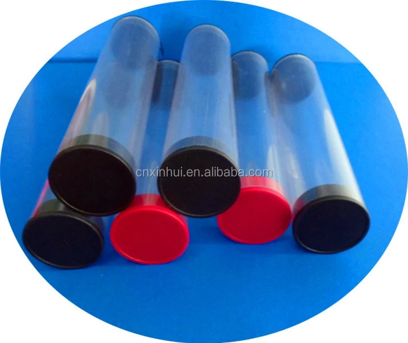 Clear Plastic Packing Tube Pp / Pvc / Pc / Acrylic Seethrough Plastic