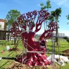 flagship store maison window display tree props decoration sculpture Giant animation for luxury brand