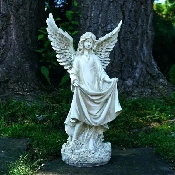 Garden Decoration Life Size Beautiful Fiberglass Angel Statue Resin ...