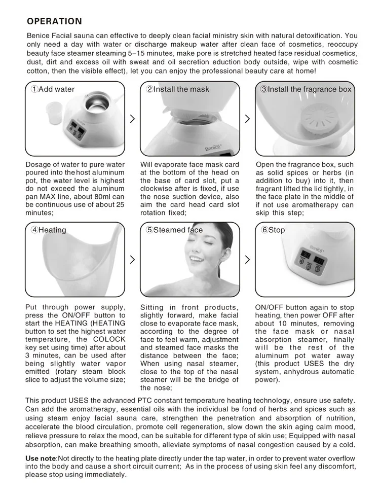 Benice cheap Home use electric Sauna steamers face professional Facial Steamer machine