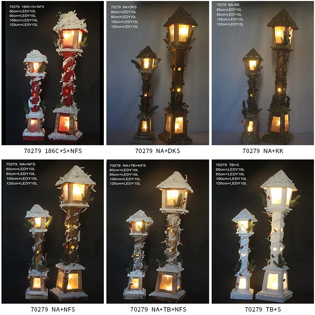 battery operated christmas lamp post