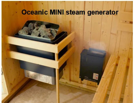 Own Oceanic brand steam aroma Fragrance wall mounted 1KW Mini steam generator for sauna room