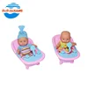 6 inch vinyl lovely baby doll toy with bath