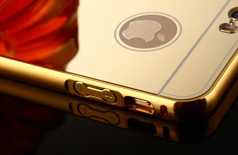 Luxury design case For iphone 5se aluminum 24k metal mirror hard back cover case for iphone
