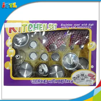stainless steel kitchen set toy