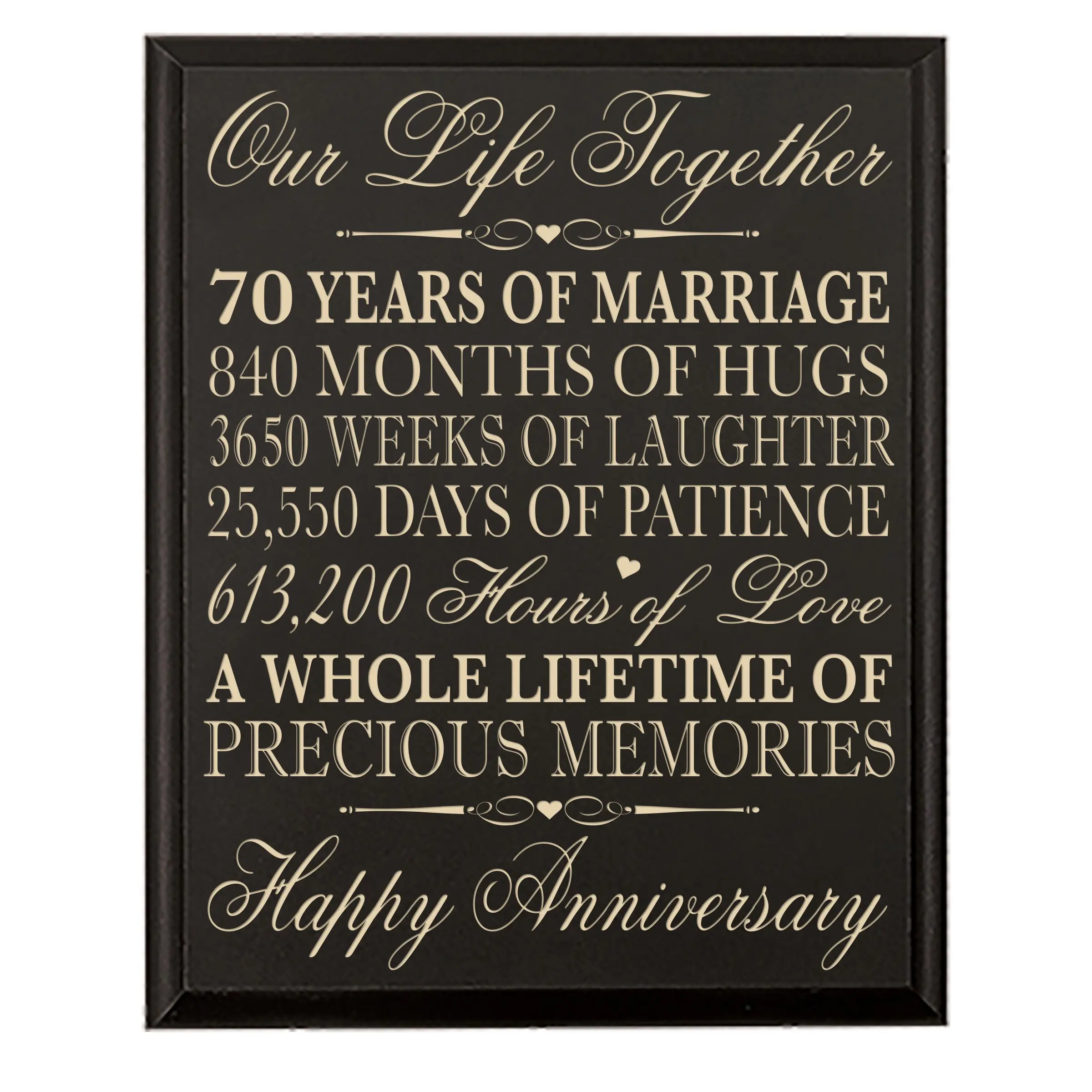 Buy 70th Anniversary Gifts For Her Him 70 Year Wedding Anniversary Gift 