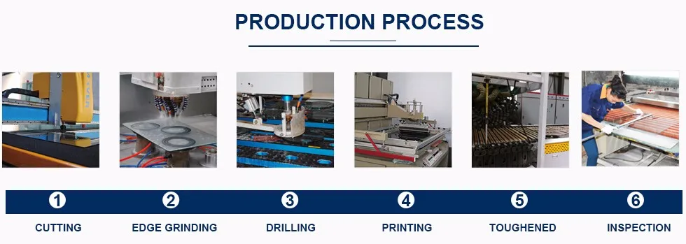 6mm Ral color silk screen printing toughened glass for cooktop