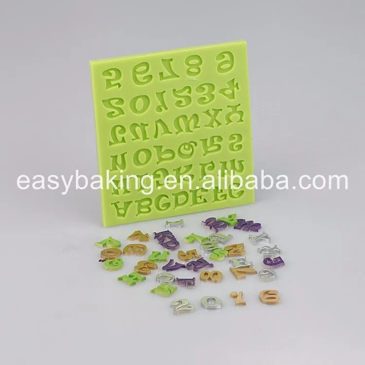 Numbers and Alphabet Fondant Silicone Molds for Cake Decoration ES-3001