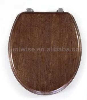 brown plastic toilet seat