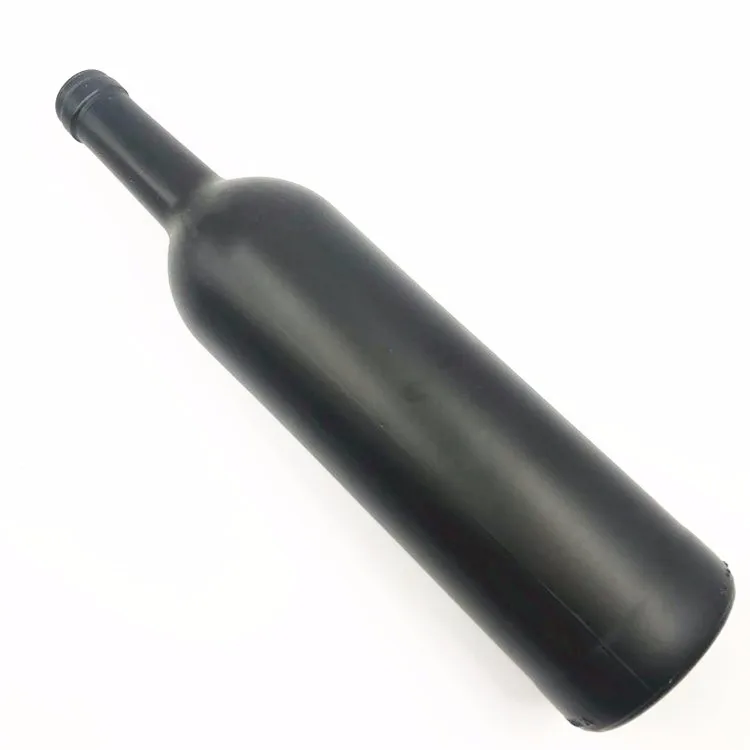 Wholesale Matte Black Empty Glass Red Wine Bottle Bottles 750ml