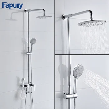 Fapully Cheap Hotel Wall Mounted Shower Faucet Brass Bath