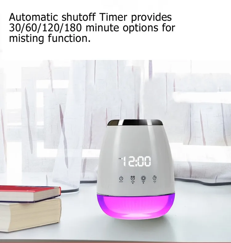 2017 best price ultrasonic aromatherapy diffuser/Alarm Clock air humidifier with 1 year warranty