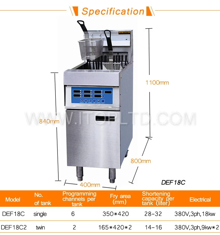 Upright Deep Fat Fryer Industrial Deep Fryer Kfc Deep Fryer Buy