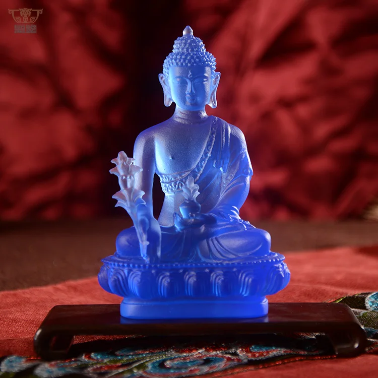 Liuli Bhaisajya Blue Medicine Buddha Statue Five Size H12cm On Stock ...