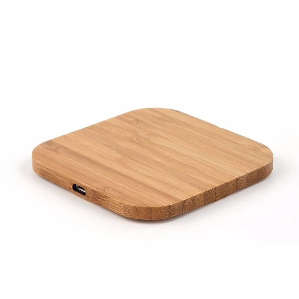 Square Wood Wireless Charger Fashion Safe High Quality Car Wireless