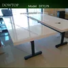 2016 Modern Solid Surface Snow White 8 Seater Dining Table with chairs