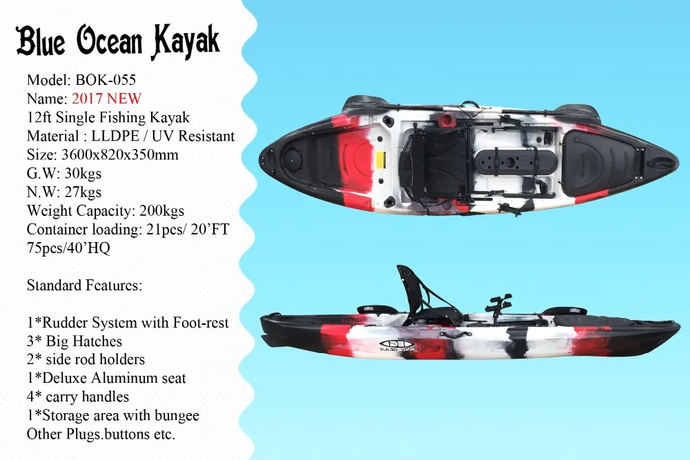 13ft Sit On Top Fishing Kayak From Blue Ocean Kayak Buy Single Sit On Top Kayak,Single Sit On