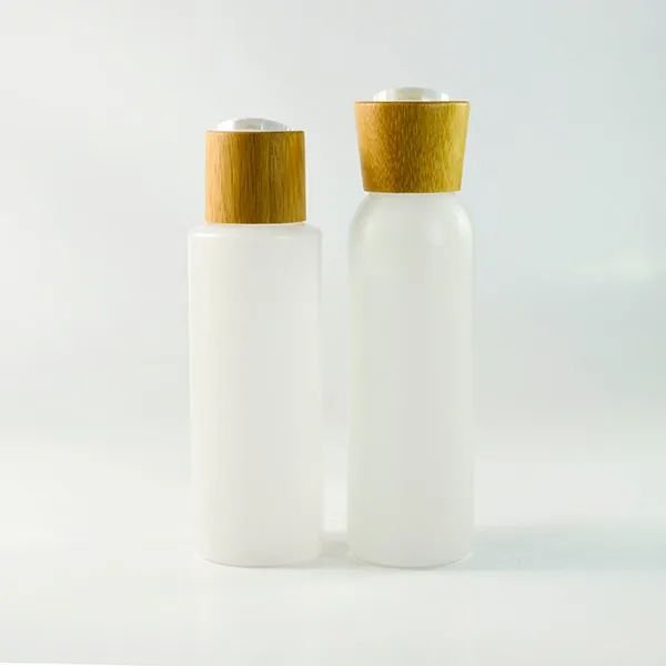 50ml 100ml 120ml 150ml Bamboo Cosmetic Packaging Pet Plastic Bottle ...