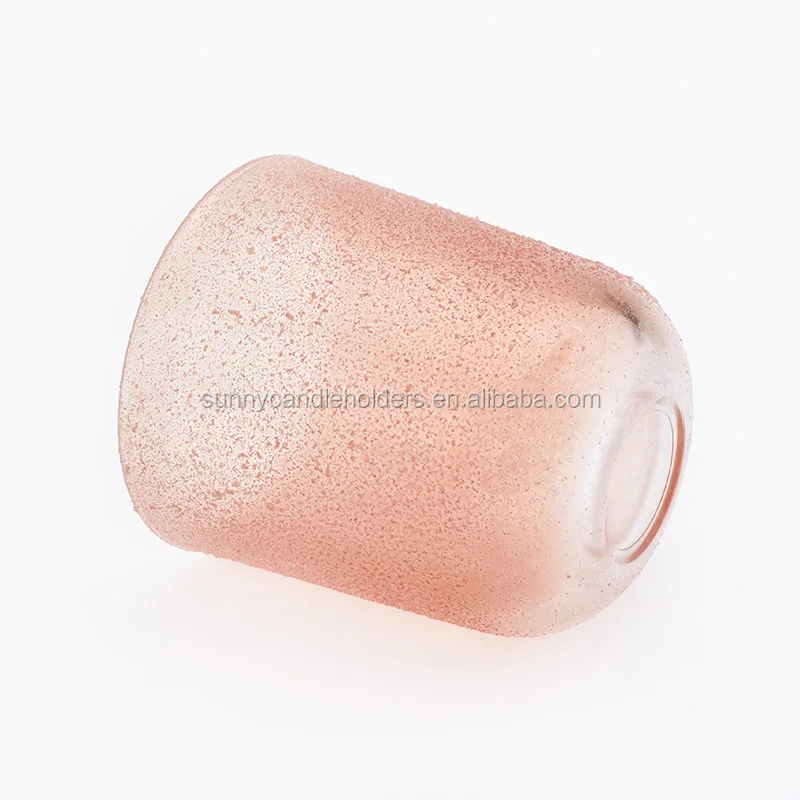 Round customized matte candle container glass candle holder home decoration