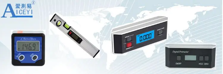 ACE Digital Angle Gauge Meter Protractor 360 degree Magnets Base Level Slope Bevel Box Inclinometer
