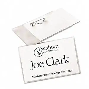 Avery : Pin-Style Badge Holders, Side Load, 2 1/4 x 3 1/2, WE, 100 Inserts/100 Holders -:- Sold as 2 Packs of - 100 - / - Total of 200 Each