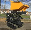 500kgs high tip skip loading mini transporter/petrol GX200, 9hp Scissor lift tracked mini dumper/diesel garden power wheelbarrow